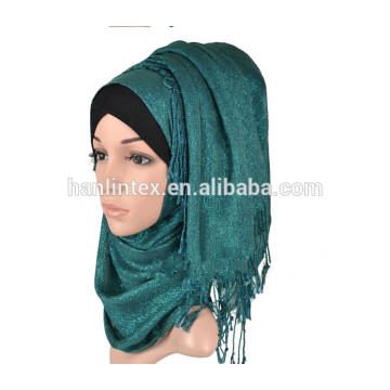 2015 muslim shinny shawl shimmery solid plain scarf lurex glitter hijab